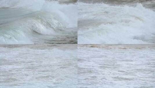 海浪，纯净白色海浪高清在线视频素材下载