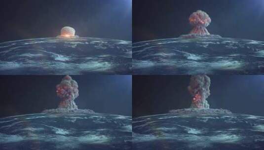 4K-地球爆炸三维动画高清在线视频素材下载