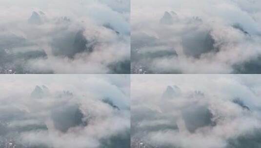 桂林山水 烟雨漓江高清在线视频素材下载