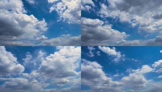 蓝天白云延时 厚云层天空白云唯美天空高清在线视频素材下载