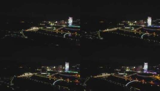 三门峡夜景高清在线视频素材下载