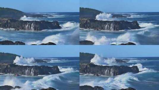 大海海浪波涛汹涌惊涛拍岸高清在线视频素材下载