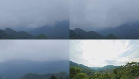 大山云雾 云雾缭绕 原始森林 山脉高清在线视频素材下载