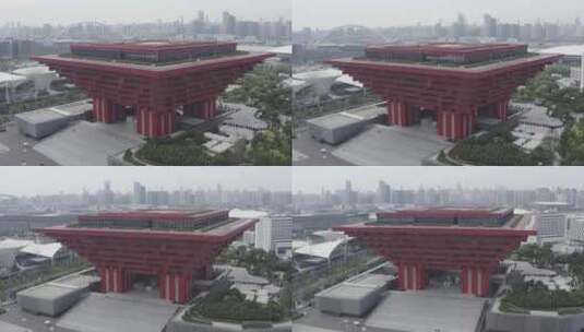 4K原素材-航拍上海世博园-2高清在线视频素材下载