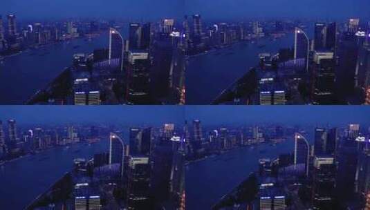 上海东方明珠黄浦江夜景高清在线视频素材下载