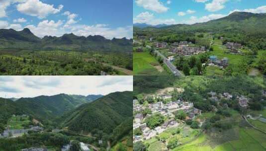 大山农村大自然风景航拍连南高清在线视频素材下载