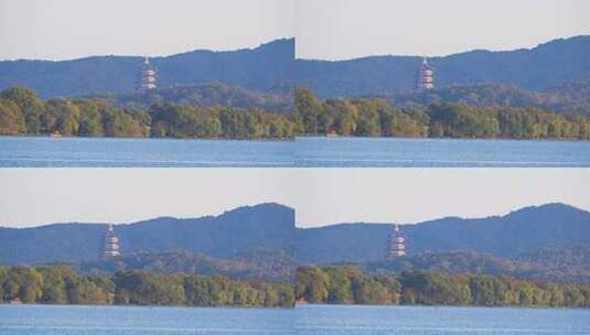 杭州西湖雷峰塔风景高清在线视频素材下载