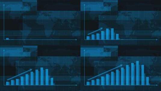 新的青色商业信息图动画高清在线视频素材下载