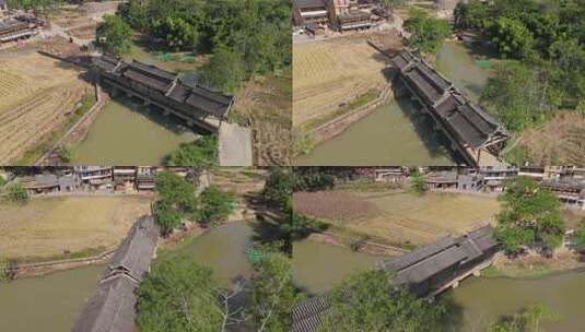 坝美 坝美风雨桥高清在线视频素材下载