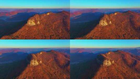 辽宁桓仁五女山桓龙湖秋天风景高清在线视频素材下载