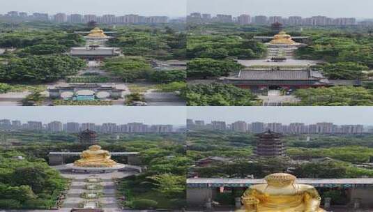 竖屏航拍重庆华岩旅游风景区华岩寺高清在线视频素材下载