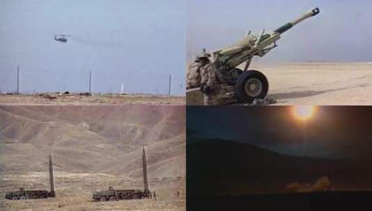 1991年海湾战争 伊拉克战争 轰炸巴格达高清在线视频素材下载