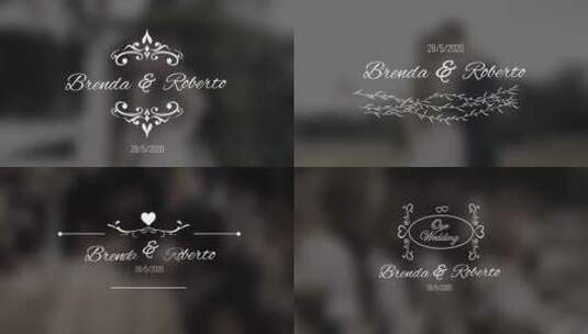 婚礼动画手绘标题素材包AE模板高清AE视频素材下载
