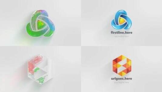 企业液体3D标志动画LOGO展示AE模板高清AE视频素材下载