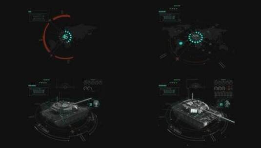 高科技HUD元素ae模板高清AE视频素材下载