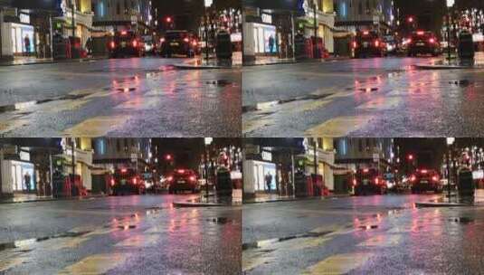 雨夜城市的景观高清在线视频素材下载