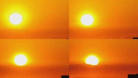 日落延时拍摄景观高清在线视频素材下载
