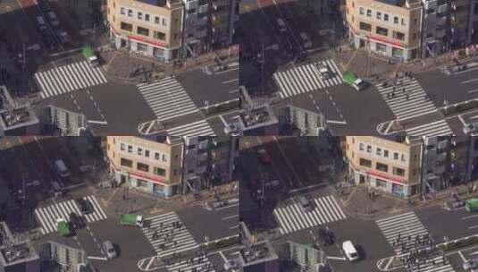 东京街道交叉口景观高清在线视频素材下载