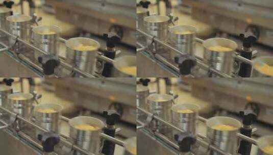 罐装食品机械化生产高清在线视频素材下载
