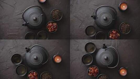 传统的中国草药茶高清在线视频素材下载