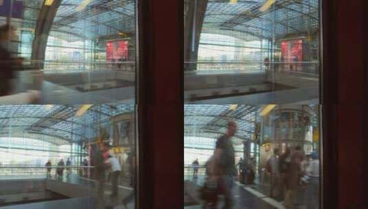 火车经过柏林火车站高清在线视频素材下载
