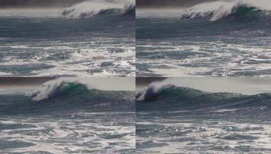 海浪翻滚的海面高清在线视频素材下载