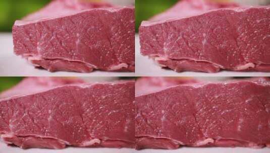 里脊肉雪花牛肉高档牛肉牛通脊高清在线视频素材下载