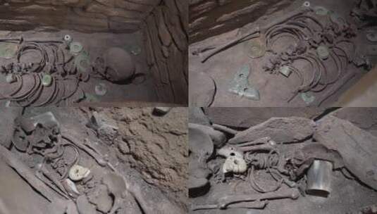 古代墓葬考古挖掘现场高清在线视频素材下载