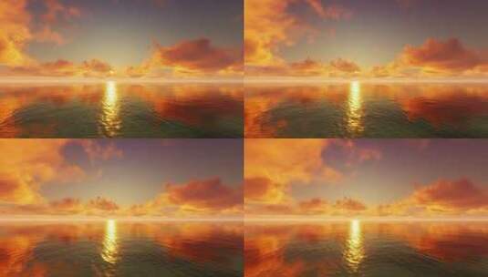 黄昏海面 日落海面高清在线视频素材下载