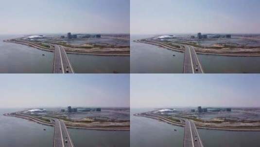 广东省汕头市城市风光航拍高清在线视频素材下载
