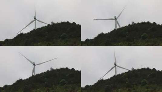 高山自然风光新能源风车发电高清在线视频素材下载