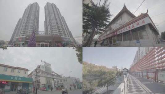 市中心的建筑延时高清在线视频素材下载