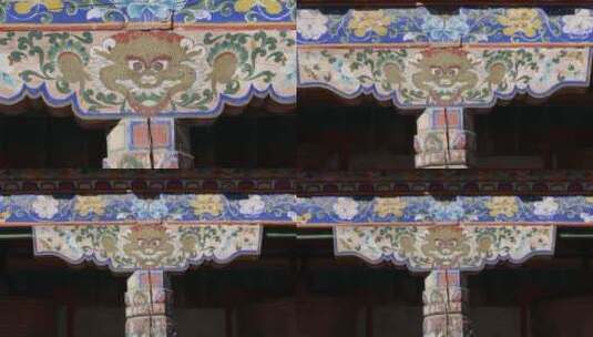 藏区寺庙经幡高清在线视频素材下载
