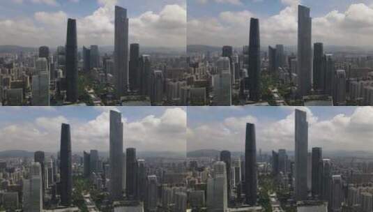 （4K原素材）广州珠江新城中轴横移高清在线视频素材下载