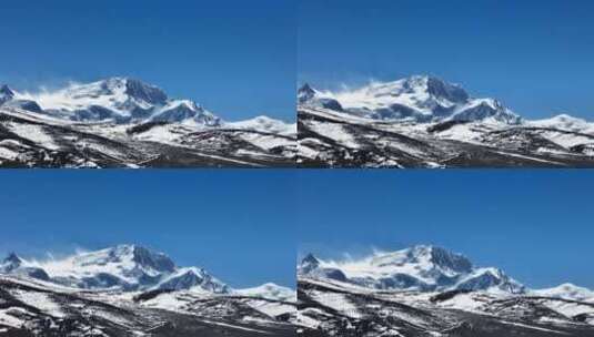 西藏高原雪山航拍高清在线视频素材下载