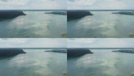 夏天湖泊景观航拍高清在线视频素材下载