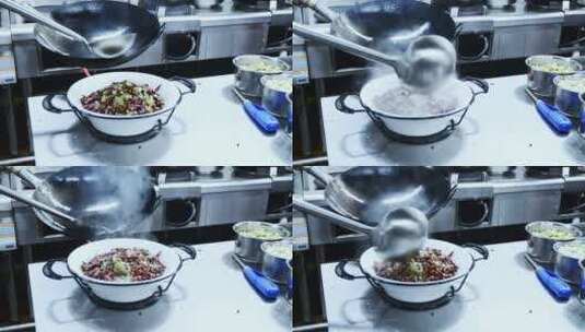 中式餐厅厨房后厨高清在线视频素材下载