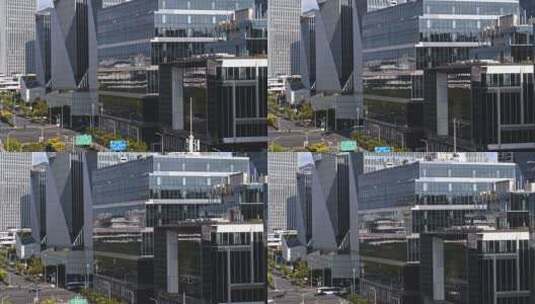 上海前滩晶耀建筑群高清在线视频素材下载