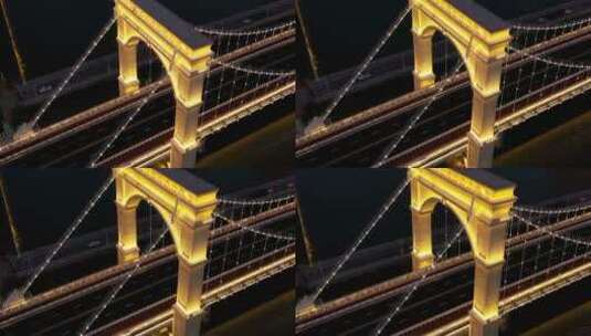 空镜灯光大桥高清在线视频素材下载
