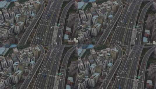 航拍深圳城市交通高清在线视频素材下载