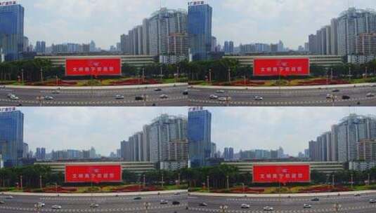 广西南宁国庆氛围城市航拍高清在线视频素材下载
