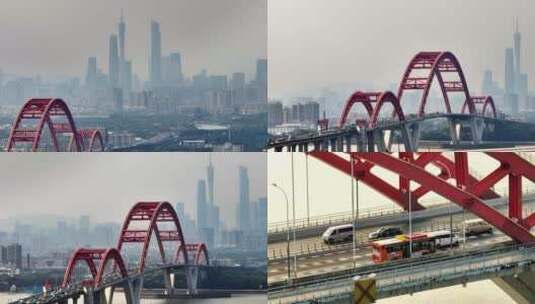 广州新光大桥高清在线视频素材下载
