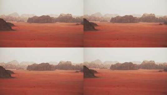 辽阔的红色荒漠高清在线视频素材下载