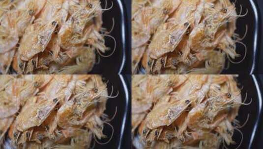 烤虾即食对虾干打下海味干货虾米高清在线视频素材下载
