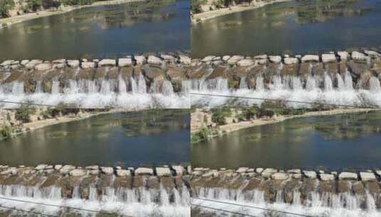 吊桥下的河流高清在线视频素材下载