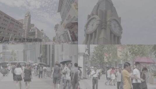 北京城市街景人流高清在线视频素材下载