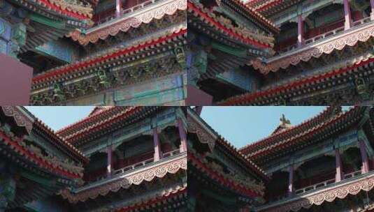 4K升格实拍北京雍和宫内藏教建筑万福阁高清在线视频素材下载
