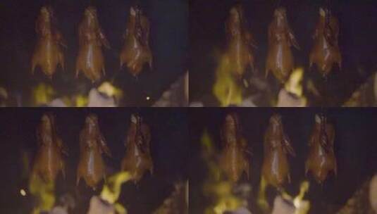 北京烤鸭狮头鹅盐水鹅高清在线视频素材下载