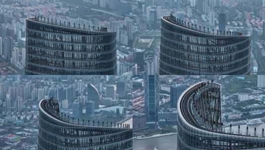 上海中心大厦楼顶高清在线视频素材下载
