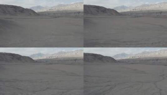20211020秋天新疆南疆塔合曼 白沙湖公路雪山 汽车航拍 4k 50p_0053高清在线视频素材下载